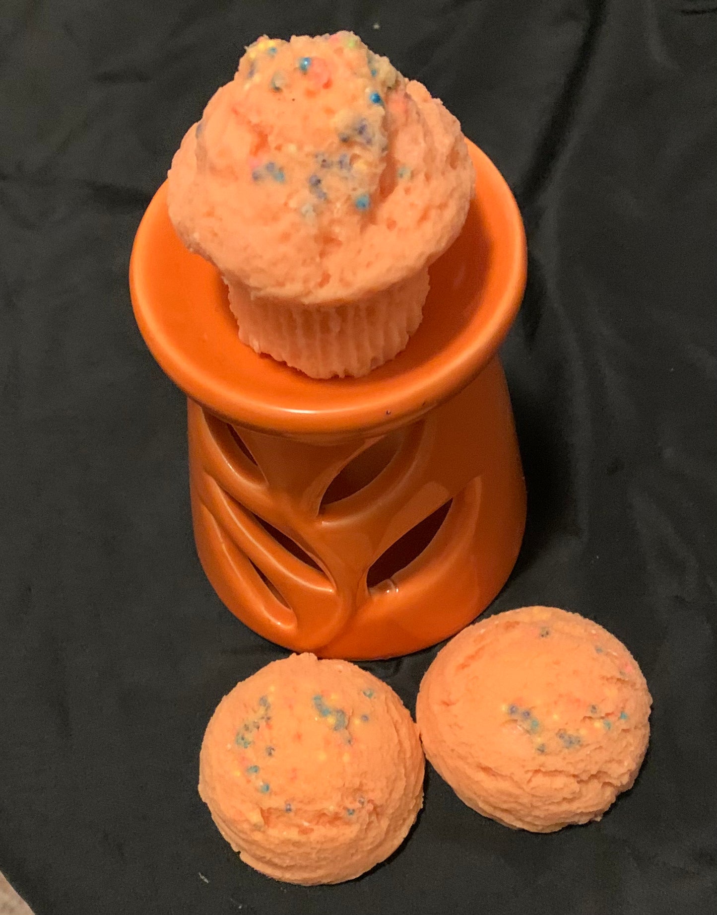 Peach Sherbet Punch Muffins w/Sprinkles